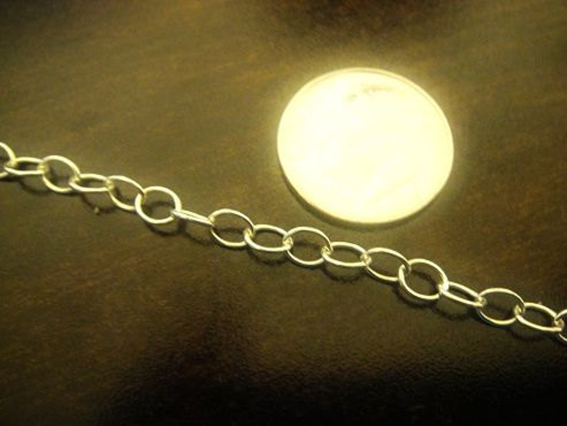5 Ft Sterling Silver Cable Chain Wholesale Chains 5x4mm image 2
