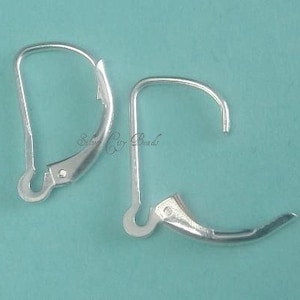 Sterling Silver Lever back Earwires Interchangeable Ear Wires,  6 Pcs,  9.7x15.6mm BULK Wholesale