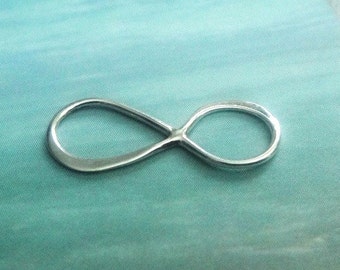 Sterling Silver Infinity Link -10 pcs Bali Links  20x8mm WHOLESALE