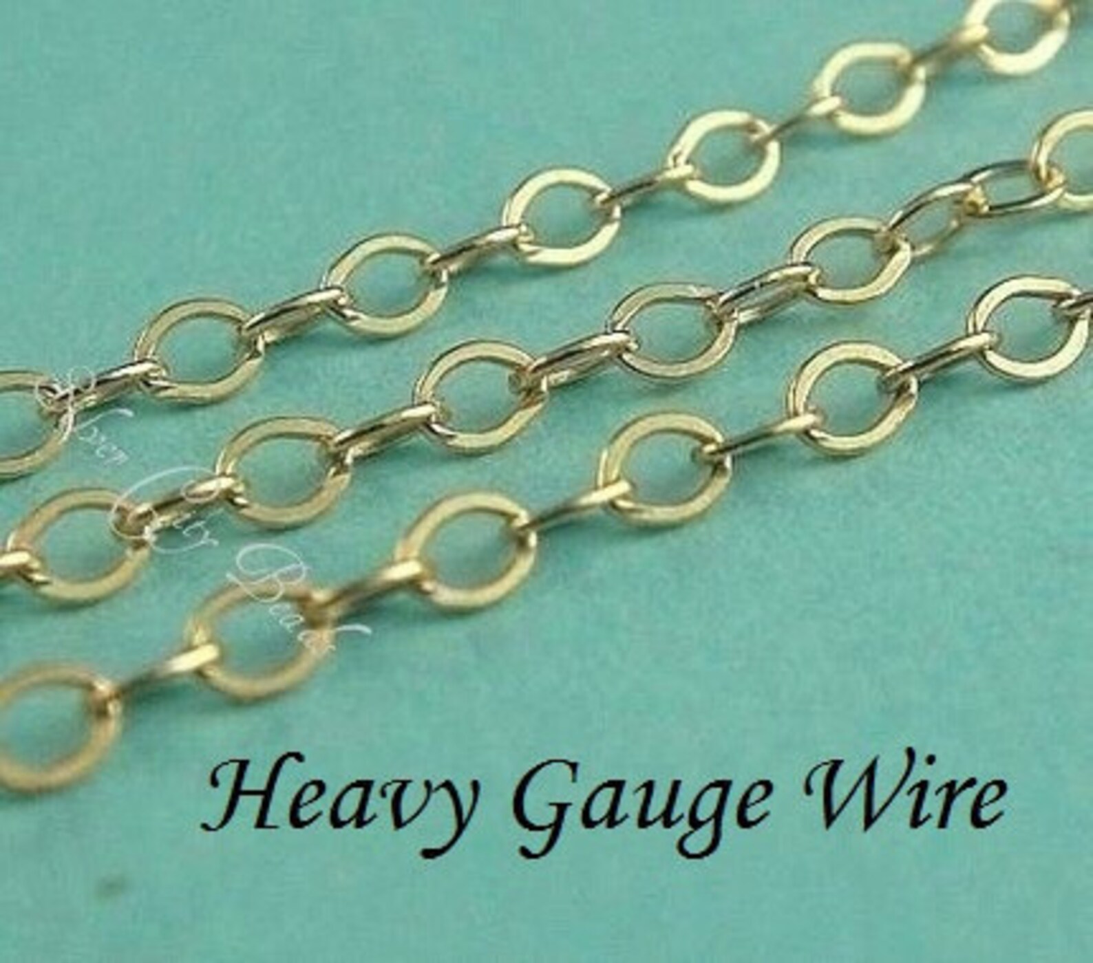 14k Gold Filled Flat Cable Chainwholesale Chain 5 Ft HEAVY Etsy