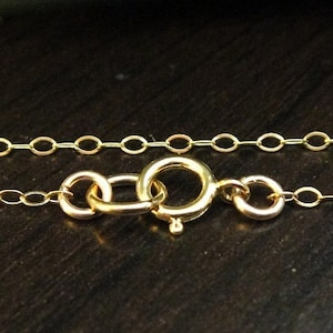 FINISHED Gold Filled Chain with clasp, 14k Flat Cable Chain, 1 PCS, 2x1.5mm  18 inch,