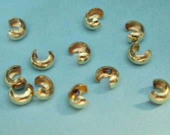 10 pcs 14k Gold Filled Crimp Covers Beads - 3.2mm