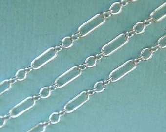 Sterling Silver Long and Short Chain 3 ft - 5x2 mm