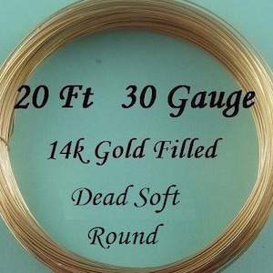 20ft 28 gauge 14k ROSE Gold Filled Round beading wire Half Hard Wrapping metal 20ft 28 gauge 14k ROSE Gold Filled Round beading wire Half Hard Wrapping metal