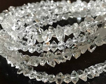 Herkimer Diamond  Beads, 4-5MM Eye Clear, Double Terminated Nuggets, Healing Crystals, April Birthstone, Brides, Wholesale Gemstones