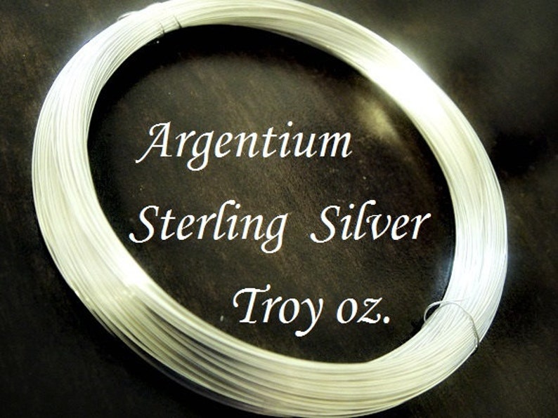 Argentium Sterling Silver Wire, 935 Pure Silver TROY oz, Round 12 to 28 Guage, Dead Soft or Half Hard, WHOLESALE Select your Size, WS200 image 1