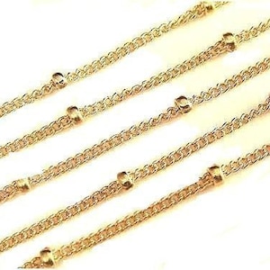 6 ft-  SALE-14k Gold Filled Satellite Chain-Wholesale Chains  1.9mm Bead, Chain 1mm