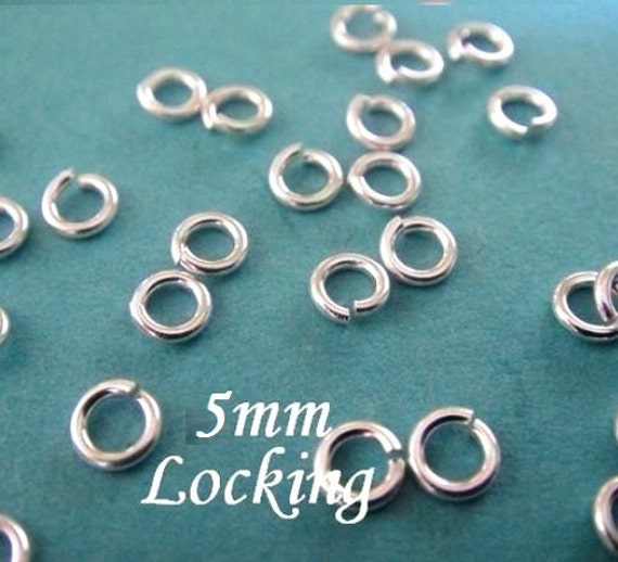 10 Pcs 10mm 14 Gauge  Locking Jump Rings Oakhill Silver Supply JR6a LARGE Sterling Silver Jump Rings