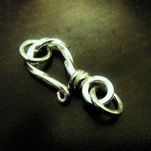 Sterling Silver Twisted Wire Hook Clasps, 20x10mm, Heavy Duty, SELECT YOUR QUANTITY