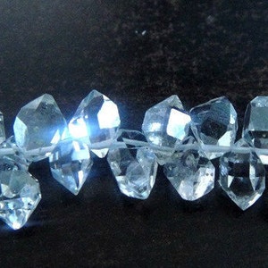 Herkimer Diamond, Top Drilled Crystal Beads, Charm Pendants, Double Terminated, Select your size, 5, 10 , 25pcs