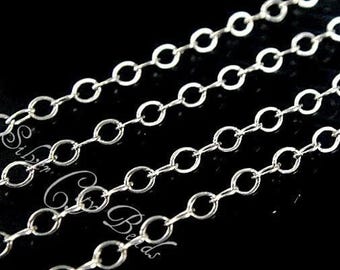 May include: A silver-coloured metal chain composed of uniform circular links arranged in parallel rows. The chain features a reflective, polished finish. The text "Silver City Beads" is partially visible in a cursive font across the links.