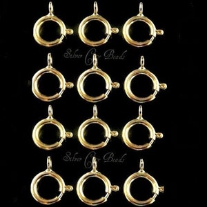 Spring Ring Gold Filled Clasps, 25 Pcs- BULK- 5.5MM,  Closed Ring, GS562F