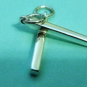 Sterling Silver Bar Charm, Rectangle Drop Dangle, MEDIUM Bar, 29x2mm x 2mm thick, 1 pc immagine 3