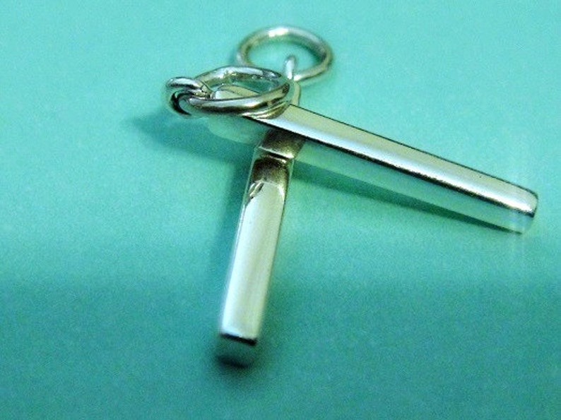 Sterling Silver Bar Charm, Rectangle Drop Dangle, MEDIUM Bar, 29x2mm x 2mm thick, 1 pc immagine 3