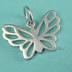 Butterfly - 925 Sterling Silver Charm-  9 x 15MM