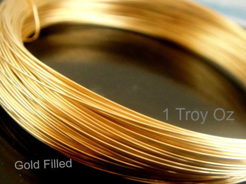 14k Gold Filled Wire, Round, 12,14,16,18,20,22,24,26,28,30 gauge ga g, Wholesale Wire LOW Price, Select your Size image 1