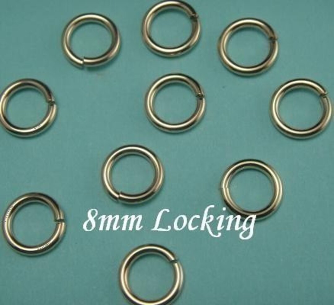 24 Pcs 8mm 18ga Gauge G,14k Gold Filled Locking Jump Ringssecure Jump