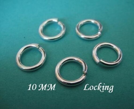 10 pcs Bag of 8 mm 20g Silver Closed Jump Rings