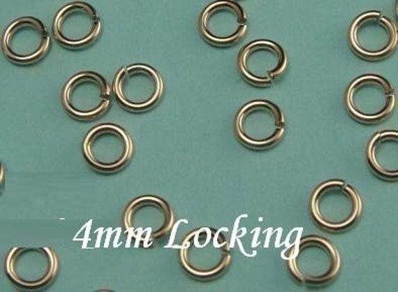 4mm Sterling Silver - 25 Pack LOCKING JUMP RINGS No Solder Needed - 20  Gauge