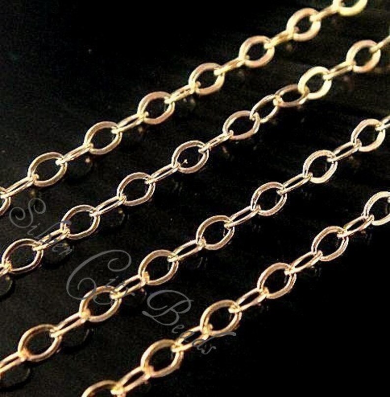 Gold Filled Flat Cable Chain WHOLESALE CHAINS 10 Ft 2x1.5mm Etsy