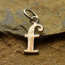 /1 Sterling Silver 19x6mm Lowercase Typewriter Letter f Charm 1pc 6024
