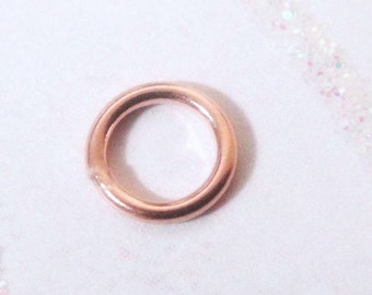 14k Rose Gold Filled Jump Ring, 5mm CLOSED, 21gauge, 10 pcs High Quality, BULK WHOLESALE