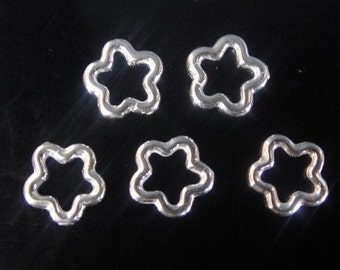 2 Sterling Silver Flower or Star Links--9mm