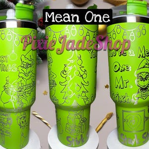 Mean One | Grinch | Christmas| Engraved Tumbler