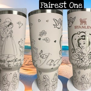 Fairest One| Snow White| Dwarves| Engraved Tumbler