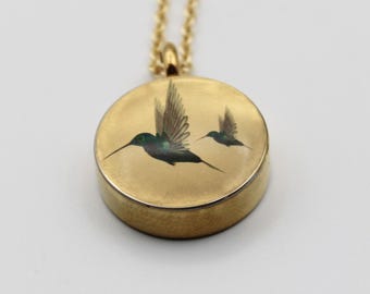 Hummingbird Urn for Ashes and Keepsakes • Ash Memorial Jewelry Necklace • Grief Necklaces • Pet Mourning Gifts • Hummingbirds Gift Necklace