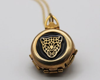 Tiger Locket Necklace · 4 Photo Lockets · Custom Jewelry Gifts · Unique Gift · Personalized Necklaces · Photograph Pendant · Animal Tigers