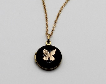 Locket Necklace · Tiny Gold Butterfly · Custom Photo Jewelry · Butterfly Necklaces · Delicate Jewelry for Layering · Personalized Gifts