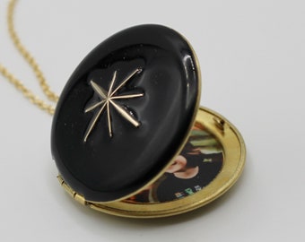 Locket Handmade Jewelry Star Necklace · Gold North Star Necklaces · Compass · Custom Photo Gifts · Gift For Her · Unique Lockets