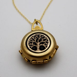 Tree of Life Locket Necklace 4 Photo Locket Personalized Jewelry Unique Gifts Handmade Jewelry Memorial Jewelry Minimalist Brass