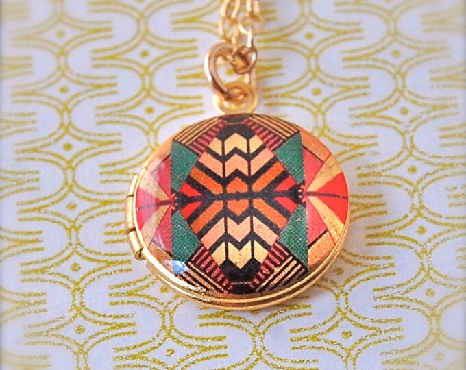 Mini Locket Gold Mini Locket Kaleidoscope - Vintage - Gold - Etsy