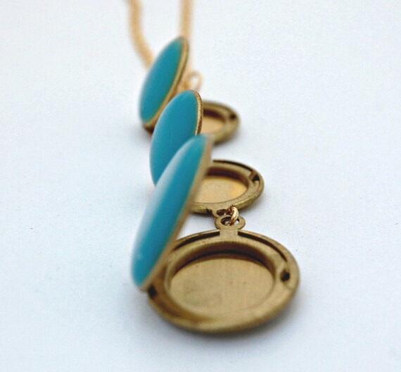 Lockets Turquoise Necklace Vintage Locket Custom Jewelry Etsy