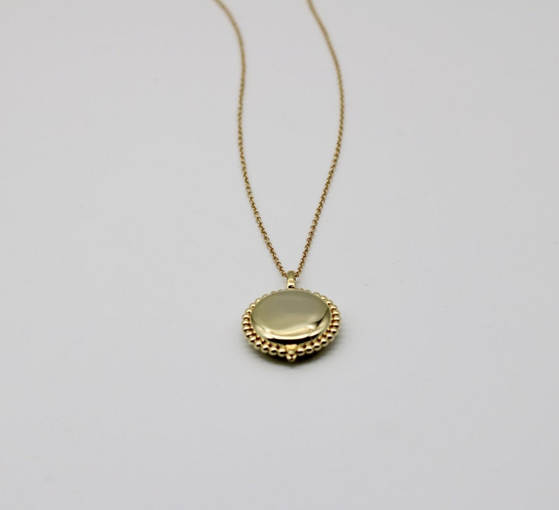 Gold Locket Necklace Custom Photo Lockets Gift For Her Minimalist Jewelry Memorial Locket Personalized Lockets Antique Style image 5