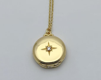 Gold Locket • Necklace Pendant • Lockets • Personalized Necklace Gift • Custom Portrait Gift • Mourning Memorial • Gold Jewelry Gifts