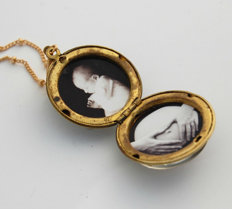 Locket Necklace Airplane Propeller Moving Movable Moveable Etsy