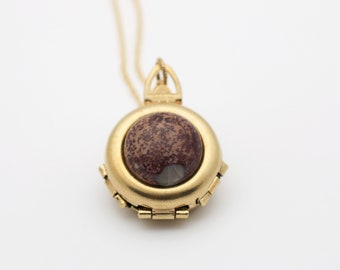 Chohua Jasper Four-Way Locket Collier Famille Album Médaillons Bijoux de deuil 4 Photo Photographie Unique Cadeau Personnaliser Gemstone Clarity