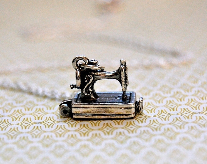 The Tiniest Antique Sewing Machine Opens Sterling Silver Etsy