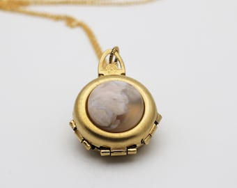 Collana con ciondolo a forma di fiore di agata · 4 gioielli con ciondolo fotografico · Foto personalizzata in regalo con ciondolo · Fiori di ciliegio · Regali personalizzati per lei · Unico