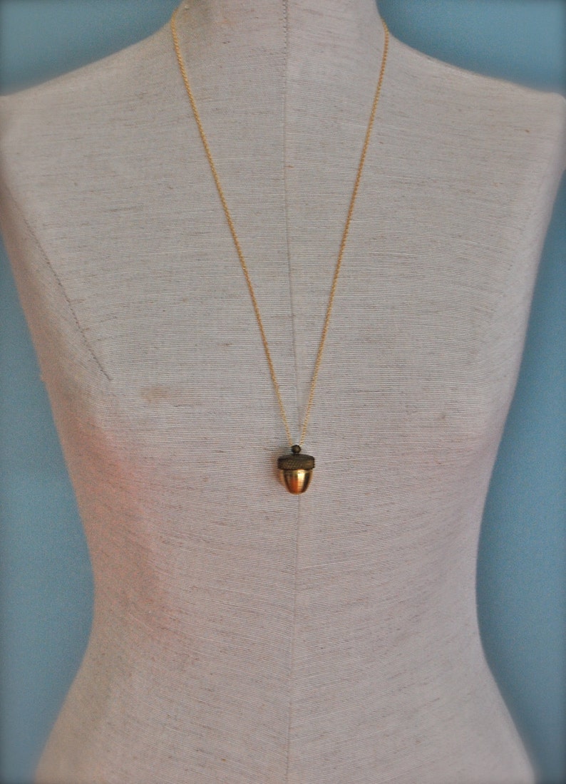 Locket Necklace Acorn Locket Ashes Holder Necklace Mourning Etsy