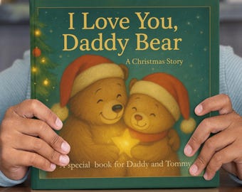 パーソナライズされた「I Love You Daddy Bear」ブック | クリスマスの記念品ギフト