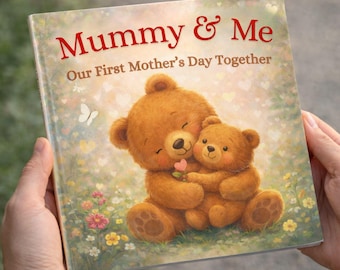 Personalized Teddy Bear Book, First Mother's Day Gift, New Mum Keepsake