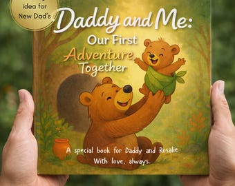 Personalized Funny Bear Storybook: New Dad & Baby Keepsake