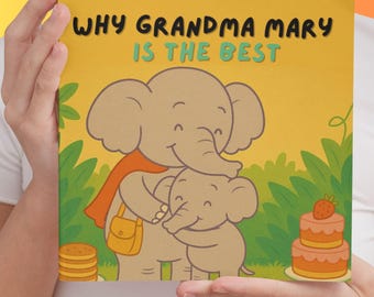Personalized Grandma Elephant Storybook: Funny Gift from Grandkids