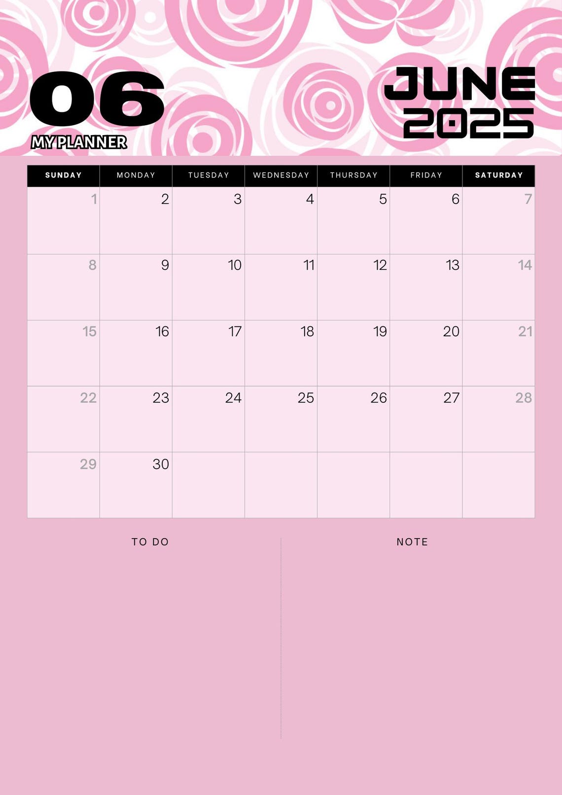Pink Calendar Planner 2025 A4 Size - Etsy