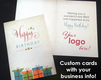 CUSTOM Bulk Business Birthday Cards - Greeting Cards 5x7