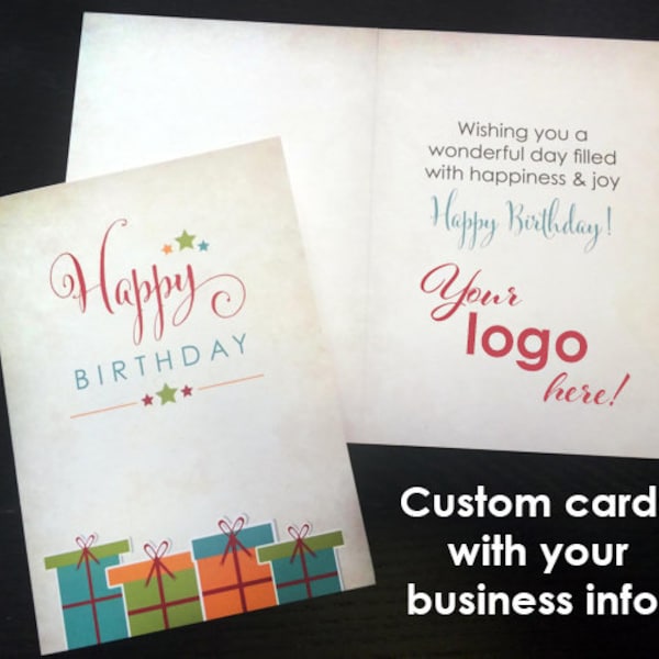 Custom Bulk Business Birthday Cards Etsy